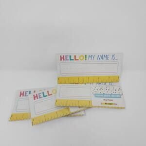 Hello My Name Is Pencil Ruler Name Plate Decals 10 count